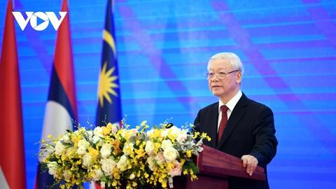 Tổng bí thư Nguyễn Phú Trọng phát biểu tại Lễ khai mạc Hội nghị Cấp cao ASEAN lần thứ 37, ngày 12-11-2020 - Ảnh: VOV Tổng bí thư Nguyễn Phú Trọng phát biểu tại lễ khai mạc Hội nghị Cấp cao ASEAN lần thứ 37, ngày 12-11-2020 - Ảnh: VOV