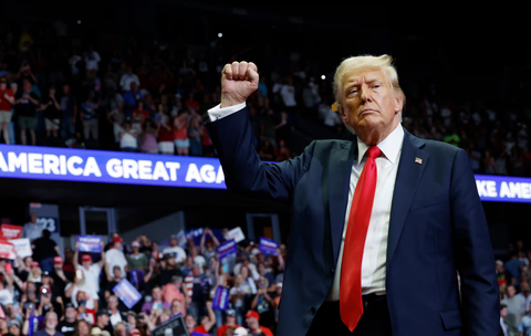 Ông Trump: Bà Harris không có khác biệt với ông Biden- Ảnh 1. Ứng viên tổng thống Đảng Cộng hòa Donald Trump - Ảnh: GETTY IMAGES