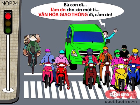 Văn hóa giao thông: Xe bé 'bắt nạt' xe to- Ảnh 2. Văn hóa giao thông: Xe máy