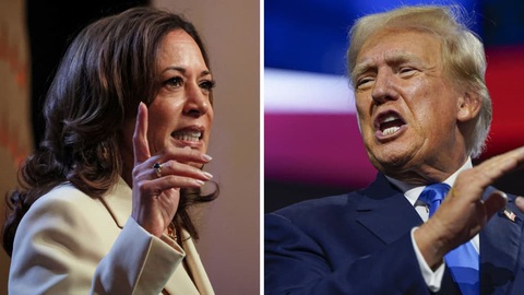 Ông Trump - bà Harris bước vào cuộc đấu khẩu nảy lửa- Ảnh 1. Việc bà Kamala Harris thay thế ông Joe Biden để trở thành đối thủ của ông Donald Trump được xem là điểm nhấn đặc biệt trong cuộc bầu cử tổng thống Mỹ năm nay - Ảnh: REUTERS