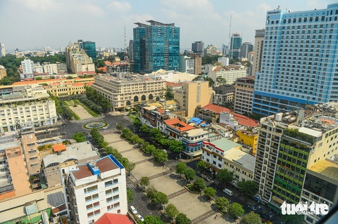 Từ 1-8 giá đất tăng đến 50 lần, một người dân Hóc Môn Trục Nguyễn Huệ là một trong ba trục có giá đất điều chỉnh cao nhất, từ 162 triệu đồng/m² lên 810 triệu đồng/m² - Ảnh: QUANG ĐỊNH