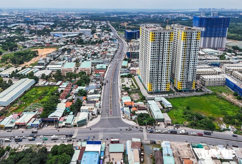 Con đường đẹp bậc nhất Dĩ An nối bến xe Miền Đông TP.HCM- Ảnh 2. Điểm đầu của dự án kết nối với quốc lộ 1K (tỉnh Bình Dương) - Ảnh: BÁ SƠN