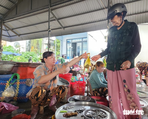 Mực nước đầu nguồn tăng, cá linh non đã xuất hiện ở miền Tây- Ảnh 5. Người dân chỉ mua 100 gam cá linh non được làm sạch với giá 30.000 đồng để về thưởng thức đặc sản đầu lũ - Ảnh: BỬU ĐẤU