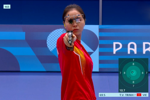 Kết thúc Olympic 2024, xạ thủ Trịnh Thu Vinh xếp hạng 4 nội dung 10 súng ngắn hơi nữ và hạng 7 nội dung 25m súng ngắn thế thao nữ - Ảnh: Chụp màn hình Kết thúc Olympic 2024, xạ thủ Trịnh Thu Vinh xếp hạng 4 nội dung 10 súng ngắn hơi nữ và hạng 7 nội dung 25m súng ngắn thể thao nữ - Ảnh: Chụp màn hình
