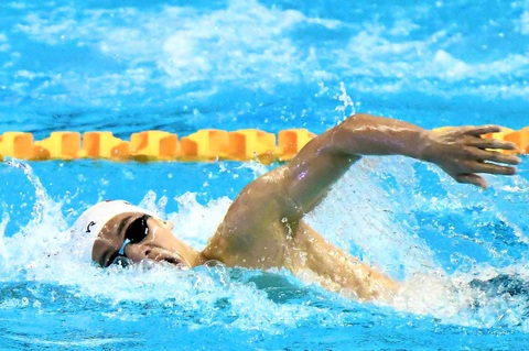 Thể thao Việt Nam: Còn hy vọng gì ở Olympic 2024- Ảnh 2. Kình ngư Huy Hoàng đã có màn thể hiện rất kém tại Olympic 2024 nội dung 800m tự do - Ảnh: HOÀNG TÙNG