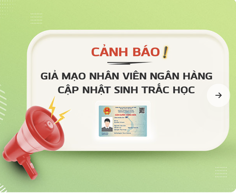Không có chuyện nhân viên ngân hàng gọi hỗ trợ cài đặt sinh trắc học- Ảnh 2. Nhiều ngân hàng phát cảnh báo kẻ lừa đảo giả mạo nhân viên ngân hàng cập nhật sinh trắc học - Ảnh chụp màn hình