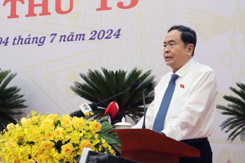 Chủ tịch Quốc hội: Đảm bảo tiến độ, chất lượng dự án cao tốc Gia Nghĩa - Chơn Thành- Ảnh 1. Chủ tịch Quốc hội Trần Thanh Mẫn - Ảnh: A LỘC