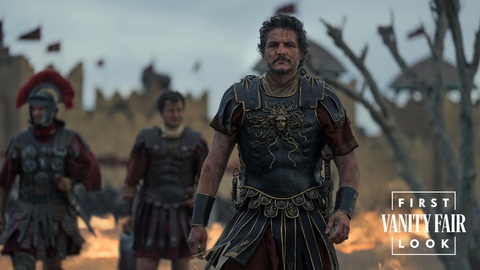 Tạo hình của Pedro Pascal trong Gladiator 2 - Ảnh: Vanity Fair Tạo hình của Pedro Pascal trong Gladiator 2 - Ảnh: Vanity Fair