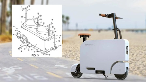 Xe máy điện Honda nhỏ như vali thêm tiện với 4 bánh: Rất hợp đưa con đi chơi- Ảnh 1. Honda Motocompacto được yêu thích về sự tiện dụng, nay có thêm phiên bản dành cho 2 người - Ảnh: Honda/Rideapart