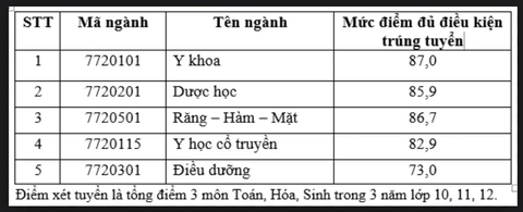 Điểm chuẩn đánh giá năng lực Khoa Y Đại học Quốc gia TP.HCM: 746 - 943- Ảnh 3. Điểm chuẩn phương thức ưu tiên xét tuyển theo quy định của Đại học Quốc gia TP.HCM