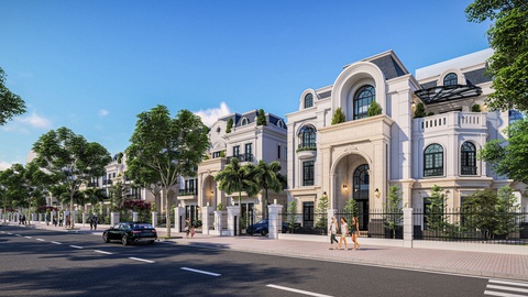 Văn Phú - Invest bàn giao dự án The Terra - Bắc Giang và đẩy mạnh triển khai Vlasta - Thủy Nguyên- Ảnh 2. Phối cảnh khu thấp tầng gồm các căn biệt thự tại dự án The Terra - Bắc Giang