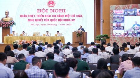 Thủ tướng: Làm việc có cảm xúc với tinh thần vì nước, vì dân- Ảnh 1. Thủ tướng chủ trì hội nghị - Ảnh: VGP
