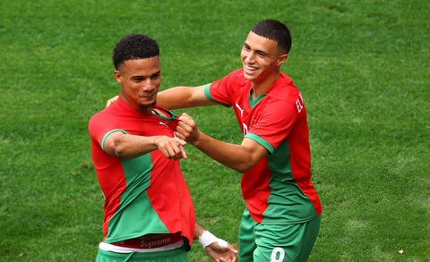 Bán kết môn bóng đá nam Olympic 2024: Chờ bất ngờ từ châu Phi- Ảnh 2. Morocco đã có màn trình diễn ấn tượng tại Olympic 2024 - Ảnh: REUTERS