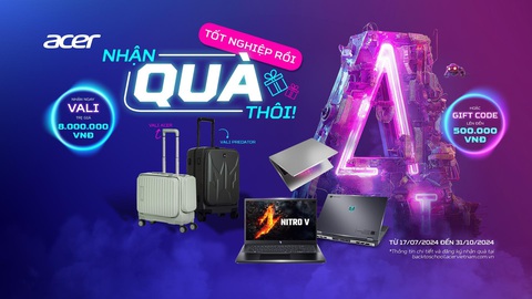 Acer: ‘Back To School 2024’ - Tốt nghiệp rồi - Nhận quà thôi- Ảnh 1. Acer Back To School 2024 - Tốt nghiệp rồi - Nhận quà thôi
