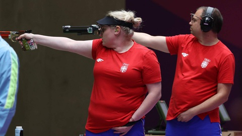 Serbia giành huy chương vàng đầu tiên tại Thế vận hội năm nay - Ảnh: OLYMPIC Olympic Paris 2024 ngày 30-7: Đoàn thể thao Nhật Bản khởi đầu ấn tượng - Ảnh 8.
