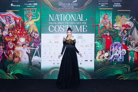 Dàn hoa, á hậu 'trẩy hội' thảm đỏ National Costume MGVN 2024- Ảnh 9. Ngoài ra thảm đỏ còn có sự xuất hiện của á hậu Minh Kiên