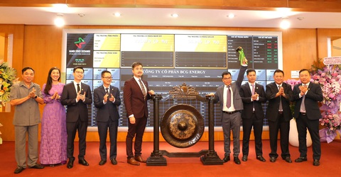 Thêm một doanh nghiệp năng lượng Việt lên sàn UPCoM- Ảnh 1. BCG Energy chính thức chào sàn UPCoM vào sáng 31-7 - Ảnh: BCG