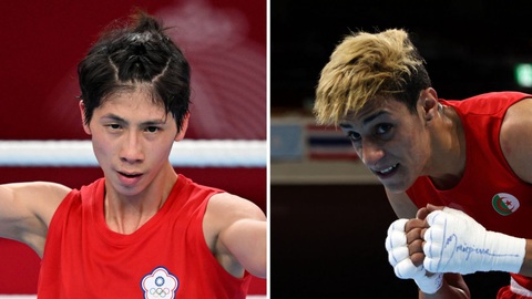 Hai nữ võ sĩ bị nghi ngờ giới tính dự Olympic 2024 gây tranh cãi- Ảnh 1. Hai nữ võ sĩ Imane Khelif (phải) và Lin Yu-Ting dự Olympic 2024 gây tranh cãi
