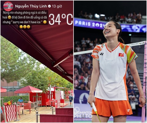 Dòng trạng thái của Nguyễn Thùy Linh về phòng ngủ không có điều hòa và không thể tìm mua đồ uống lạnh - Ảnh: FBNV Làng Olympic Paris 2024 không có máy lạnh, vận động viên than nóng, thiếu đá lạnh- Ảnh 4.