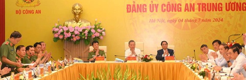 Chủ tịch nước Tô Lâm và Thủ tướng Phạm Minh Chính dự hội nghị Đảng ủy Công an trung ương- Ảnh 1. Toàn cảnh hội nghị - Ảnh: Bộ Công an