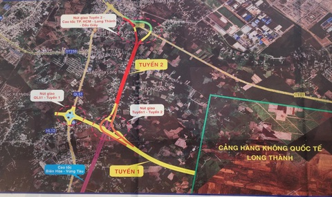 Đồng Nai sẽ có thêm cầu và các tuyến đường sắt nào kết nối với TP.HCM và các tỉnh?- Ảnh 1. Sơ đồ kết nối hạ tầng giao thông vào khu vực sân bay Long Thành (huyện Long Thành, Đồng Nai) - Ảnh: H.M.