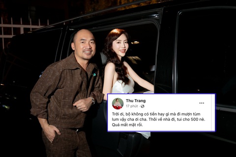 Bắt quả tang Tiến Luật hỏi mượn tiền Sơn Tùng M-TP, Thu Trang nói gì?- Ảnh 3. Thu Trang than trời vì sự lầy lội của ông xã Tiến Luật