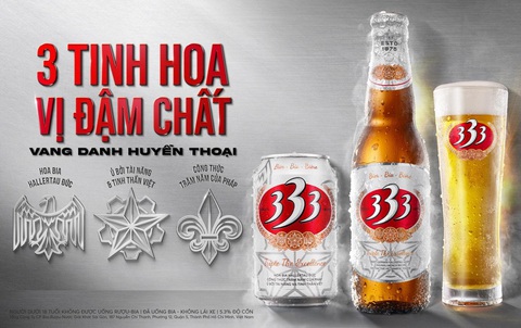 Bia 333 - Sự kết hợp tuyệt hảo của 3 tinh hoa- Ảnh 1. Bia 333 - Sự kết hợp tuyệt hảo của 3 tinh hoa- Ảnh 1.