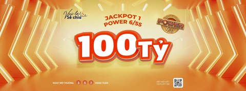 Jackpot 1 của Power 6/55 lần thứ 2 vượt 100 tỉ đồng trong năm nay- Ảnh 1. Jackpot 1 của Power 6/55 lần thứ 2 vượt 100 tỉ đồng trong năm nay- Ảnh 1.