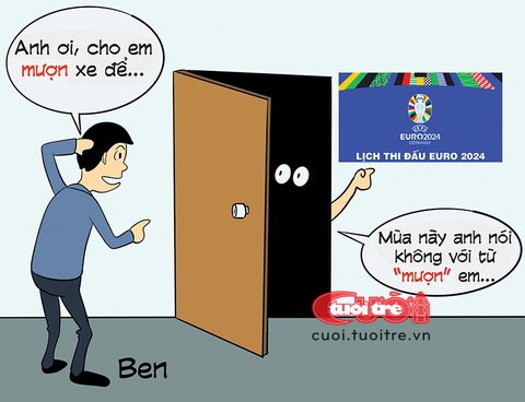 Người đàn ông cảnh giác trước vòng bán kết Euro- Ảnh 1. Người đàn ông cảnh giác trước vòng bán kết Euro - Tranh: BEN