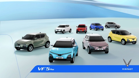 VinFast VF 5 Plus hút khách hàng trẻ ngày đầu nhận cọc sớm- Ảnh 1. Ngoài màu sẵn có, người dùng Việt có thể thoải mái lựa chọn màu sơn VF 5 Plus theo ý thích.