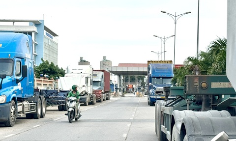 Đoạn đường Nguyễn Thị Tư (phường Phú Hữu, TP Thủ Đức) được Công ty xi măng Vincem Hà Tiên đầu tư dài hơn 2,6km. Khu vực ra vào trạm BOT Phú Hữu hiện rất nhiều xe container đậu kín - Ảnh: THU DUNG Đoạn đường Nguyễn Thị Tư (phường Phú Hữu, TP Thủ Đức) được Công ty xi măng Vincem Hà Tiên đầu tư dài hơn 2,6km. Khu vực ra vào trạm BOT Phú Hữu hiện rất nhiều xe container đậu kín - Ảnh: THU DUNG