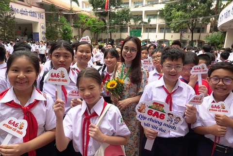 Chánh văn phòng Sở Giáo dục và Đào tạo TP.HCM: Học sinh TP.HCM nhập học lớp 6 năm học 2023 - 2024 - Ảnh: NHƯ HÙNG