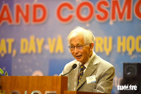 GS Trần Thanh Vân rạng rỡ phát biểu khai mạc hội nghị - Ảnh: LÂM THIÊN GS Trần Thanh Vân rạng rỡ phát biểu khai mạc hội nghị - Ảnh: LÂM THIÊN
