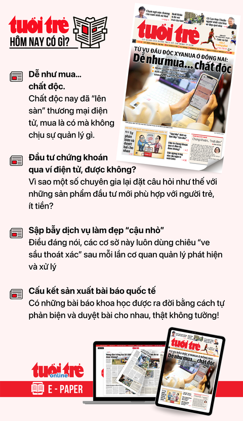 Tin tức sáng 9-7: Thêm ca dương tính bạch hầu; Hà Nội tăng sốt xuất huyết, ho gà, viêm não- Ảnh 3. Tin tức đáng chú ý trên Tuổi Trẻ nhật báo ngày 9-7. Để đọc Tuổi Trẻ báo in phiên bản E-paper, mời bạn đăng ký Tuổi Trẻ Sao TẠI ĐÂY