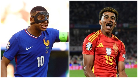 Tương quan sức mạnh giữa Tây Ban Nha và Pháp ở bán kết Euro 2024- Ảnh 3. Mbappe (trái) và Yamal sẽ mà niềm hy vọng lớn nhất ở hàng công mỗi đội - Ảnh: REUTERS