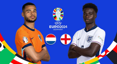Máy tính soi tỉ số Euro 2024: Hòa 2-2, Anh thắng Hà Lan trên chấm luân lưu- Ảnh 1. Máy tính dự đoán đội tuyển Anh sẽ thắng Hà Lan trên chấm luân lưu tại bán kết Euro 2024 - Ảnh: UEFA