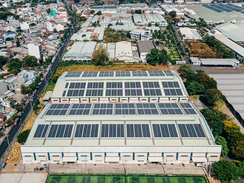 Một doanh nghiệp năng lượng Việt được rót 10 triệu USD làm điện sạch- Ảnh 1. Dự án điện mặt trời mái nhà do Nami đầu tư tại Tổng công ty Việt Thắng (TP.HCM)
