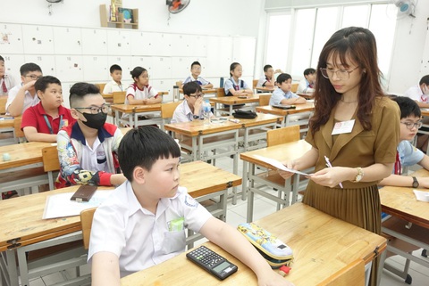 8h ngày 10-7 công bố điểm thi vào lớp 6 Trường Trần Đại Nghĩa- Ảnh 1. Thí sinh dự tuyển vào lớp 6 Trường Trần Đại Nghĩa năm 2024 - Ảnh: NHƯ HÙNG