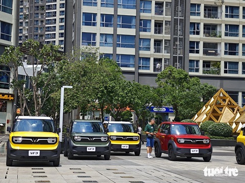Ô tô điện 'quốc dân' VinFast VF 3 xuất hiện, khách hàng xếp hàng ở Landmark 81 chờ lái thử- Ảnh 2. Ô tô điện 'quốc dân' VinFast VF 3 xuất hiện, khách hàng xếp hàng ở Landmark 81 chờ lái thử- Ảnh 2.