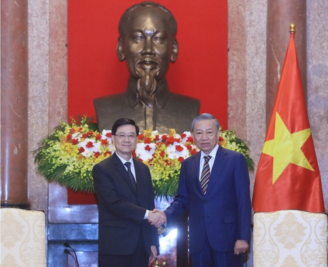 Thúc đẩy đầu tư của Hong Kong vào Việt Nam- Ảnh 1. Chủ tịch nước Tô Lâm tiếp Trưởng Đặc khu Hong Kong Lý Gia Siêu ngày 1-8 - Ảnh: TTXVN