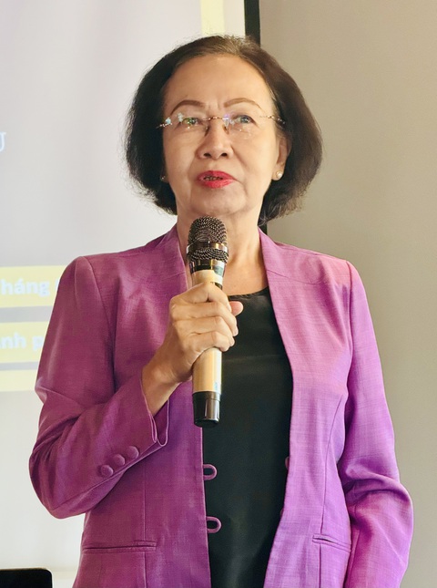 Bà Nguyễn Thị Khánh - Chủ tịch Hiệp hội du lịch TP.HCM phát biểu tại sự kiện - Ảnh: HỒ LAM Bà Nguyễn Thị Khánh - chủ tịch Hiệp hội Du lịch TP.HCM - phát biểu tại sự kiện - Ảnh: HỒ LAM