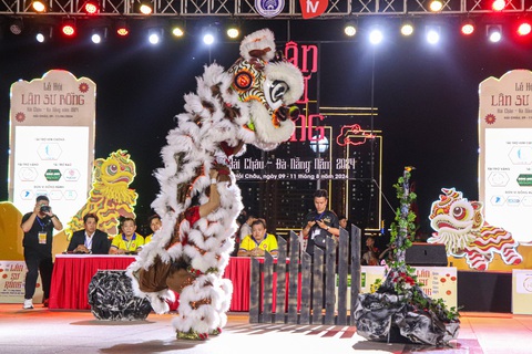 Lân - sư - rồng tranh tài trên phố đi bộ Đà Nẵng- Ảnh 1. Các đội thi đã cống hiến những màn trình diễn ấn tượng - Ảnh: THANH NGUYÊN