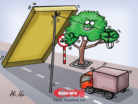Bị phạt oan vì biển báo lấp ló?- Ảnh 2. Cây xanh