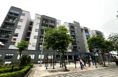 Ưu đãi dự án nhà ở xã hội cho thuê- Ảnh 1. Dự án nhà ở xã hội tại Mê Linh (Hà Nội) - một trong rất ít những dự án được hoàn thành trong những năm gần đây - Ảnh: NAM TRẦN