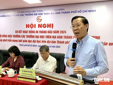 Chủ tịch Phan Văn Mãi: Cần tập trung giải quyết vướng mắc của các trường đại học- Ảnh 1. Chủ tịch Phan Văn Mãi: Cần tập trung giải quyết vướng mắc của các trường đại học- Ảnh 1.