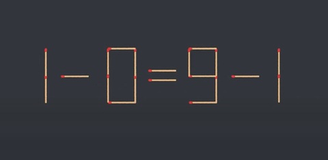 Thử tài IQ: Di chuyển một que diêm để 1-0=9-1 thành phép tính đúng- Ảnh 1.