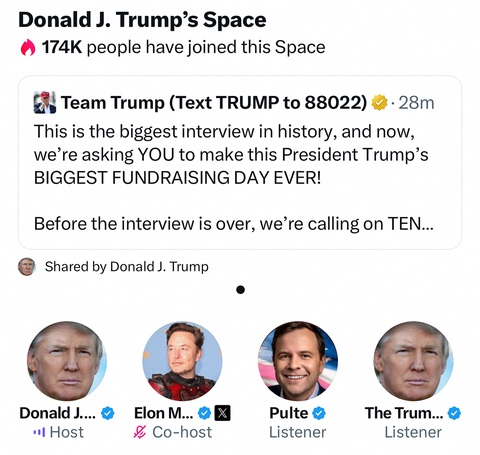 Phỏng vấn ông Trump trên X bắt đầu sau trục trặc kỹ thuật- Ảnh 5. Phỏng vấn ông Trump trên X bắt đầu sau trục trặc kỹ thuật- Ảnh 5.