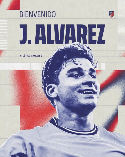 Atletico Madrid giới thiệu Julian Alvarez bằng hình vẽ ngộ nghĩnh- Ảnh 3. Julian Alvarez gia nhập Atletico Madrid với giá 75 triệu euro