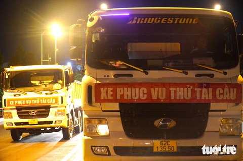 Cầu Rạch Miễu được thử tải như thế nào?- Ảnh 1. Cầu Rạch Miễu được thử tải như thế nào?- Ảnh 1.