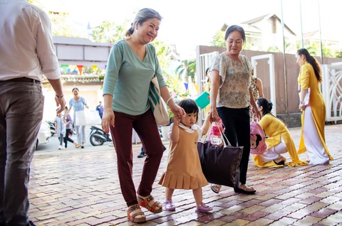 Hàng ngàn học sinh các trường tư thục đã bước vào năm học mới- Ảnh 2. Học sinh Trường Sedbergh Vietnam tựu trường - Ảnh: EQUEST
